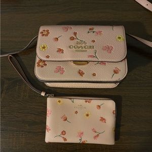 Coach crossbody purse with matching wristlet *this is a very small purse*